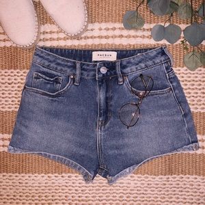 PacSun Medium Wash High Waisted Shorts